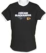 Womens Chicago Blackhawks Black Team Cap Sleeve Tshirt