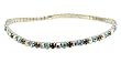 Anklet - A3 - Swarovski (tm) Crystal - Stretch ~ Aqua & Smoky Topaz
