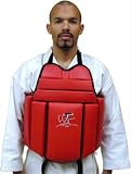 Sparring chest guard in synthetic leather padded