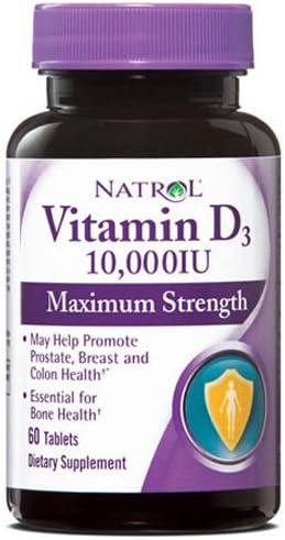 Natrol Vitamin D3 10000 IU Ultra Strength - 60 Tablets