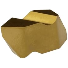 Dorian Tool NT PVD-TiN Coated Carbide DorNotch Threading and Grooving Insert, Negative Rake Angle, Right Hand Cut, General Purpose Chip Breaker for Ferrous Metals, V Thread, 8-36 External/7-20 Internal TPI (Pack of 10)