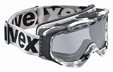 UVEX Uvision Pro Ski Goggle,Camo White Frame with Double Silver Lite Mirror Lens