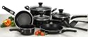 T-Fal Premier Collection Hard Enamel 11 Piece Cookware Set, Black