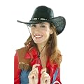 Cesar D651-001 - Cowboyhut  Black, Lederimitat mit Hutband