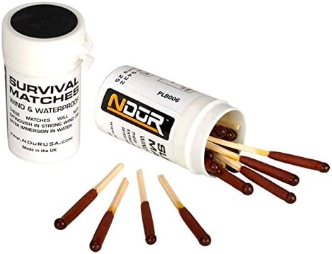 NDuR 25 NATO Approved Wind and Waterproof Survival Matches 12 Second Burn