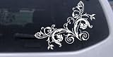 Floral Vine Corner Swirl Car Window Wall Laptop Decal Sticker