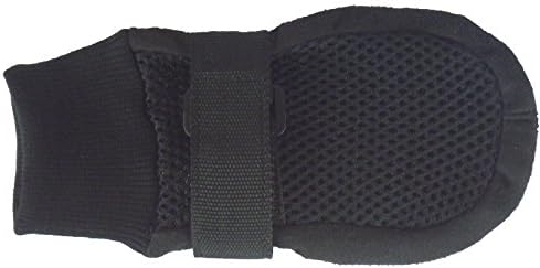 Lifeful® Summer Dog Simple Soft Sole Nonslip Mesh Shoes, Breathable, Flexible And Cool, For Dog Daily Walks Or Stroll, Set of 4, Black Color, Size Large - Inner Sole Width 2.83 Inch