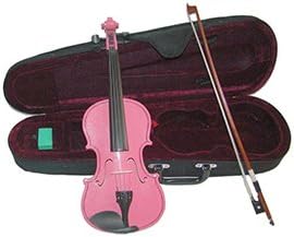RockStar Violin Pack Pink- Acoustic Violin w/Electric Pickup, Mini Amp, Violin Tuner/Metronome & Rock Riffs Violin Book