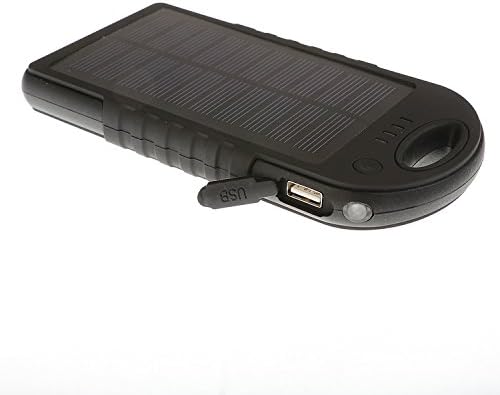 Phoneda 12000mah Portable Waterproof Solar Charger Power Bank Solar Battery for Mobile Phone Black Colour