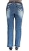 ANGELS Plus Size Belted Bootcut Jeans
