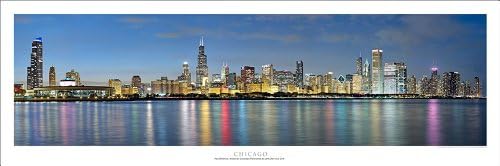 Chicago Sunset Panoramic Art Print