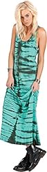 Junior Cotton Tank Scoop Neck Tie Dye Print Maxi Dress 