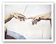 Creation of Man (Detail) by Michelangelo Buonarotti 14.75"x11" Art Print Poster