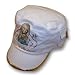 Apparel : Disney Hannah Montana Girl's White Cadet Cap with Side Pocket