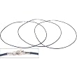 Leather Cord Necklaces Purple 18" 3Pcs