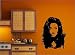 Angelina Jolie Vinyl Wall Art Decal - Black
