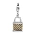 Sterling Silver w/Gold-plate Fishing Basket w/Lobster Clasp Charm