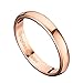 3mm Thin Rose Gold Plated Ring Tungsten Carbide Wedding Band
