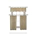 Bamboo Ring Top Curtain Ring Top Tier Set, Inch, 48