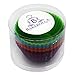 GEEKERS Digital Alarm Clock, 2 5/8 inches Diameter, 1 1/4 Height, Green, Orange, Blue, Purple