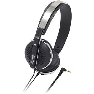 Audio Technica ATH-RE70BK Classic Retro Style On-Ear Headphones, Black