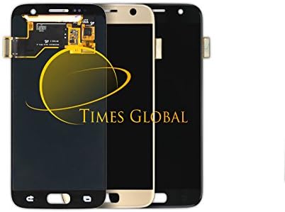 Times Global Samsung Galaxy S7 Gray LCD Display Screen Touch Digitizer Replacement with Samsung Logo G930 G930A G930P G930T G930V G930R4 G930F (Gold, Gray) (ship from CA, USA)