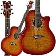 Dean Exotica Quilt Ash Acoustic-Electric Trans Guitar, Cherryburst
