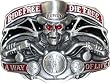 Mens RIDE FREE DIE FREE Punk Rock Metal Belt Buckle