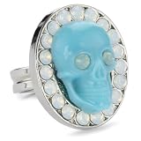 TARINA TARANTINO Classic Turquoise Skull Ring,