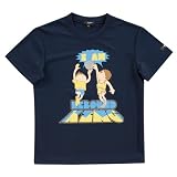 【バスケットボール】【ジュニア】グラフィックTシャツ 半袖 「リバウンドキング」　ネイビー