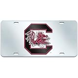 FANMATS NCAA University of South Carolina Gamecocks Plastic License Plate (Inlaid)