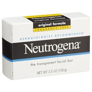 Neutrogena Fragrance Free Transparent Facial Bar, Original Formula, 3.5-Ounce Bars (Pack of 8)