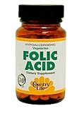 Country Life Folic Acid 800 mcg, 100 Tablets