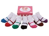 7 Pair of Mary Jane Brights Baby Socks 0-12 mos by Baby Emporio
