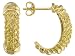 1.65CTW BELLA LUCE CANARY YELLOW DIAMOND SIMULANT 18KT OVER STERLING SILVER J HOOP EARRINGS