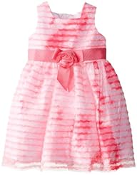 Girls Striped Print Polyester  Dress