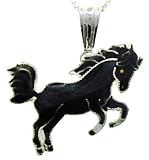 Black Stallion Horse Pendant w/ Necklace by Zarah