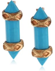 Katie Diamond Edgy Yellow Gold Stud Earrings