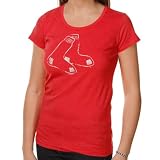 MLB Touch by Alyssa Milano Boston Red Sox Ladies Raw Edge Ribbed T-shirt - Red (Medium)