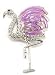Beautiful LARGE Pink & Purple Flamingo Pin/Brooch with ICE Crystals