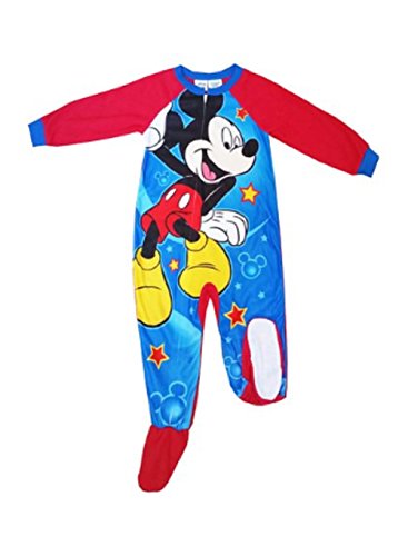 Disney Little Boys Mickey Mouse Fleece Footed Sleeper Pajamas