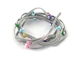 Gray Suede Kabbalah String Bracelet with Lucky Eyes