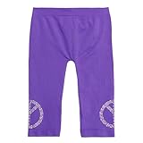 IMAGE OF Girls Purple Spandex Studded Peace Sign Stretch Capri Pants 7-16