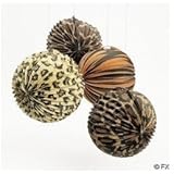 12 Paradise Safari Animal Print Party Lanterns
