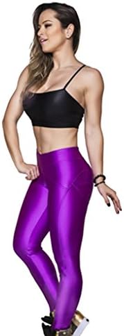 Geval Women's Solid Fitness Yoga Pants(Dark Purplish,M)