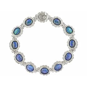 9X7MM OPAL TRIPLET STERLING SILVER BRACELET by JTV