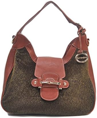 SORRENTINO Sori Collection "217" Faux Fur Winter Designer Inspired Satchel Brown
