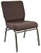 Plush Stacking Church Chair with Goldvein Frame [FD-CH-02A19-BRN-GG]