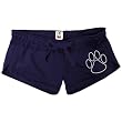 Rhinestone Paw Print Raw Edge Juniors Shorts