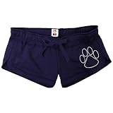Rhinestone Paw Print Raw Edge Juniors Shorts